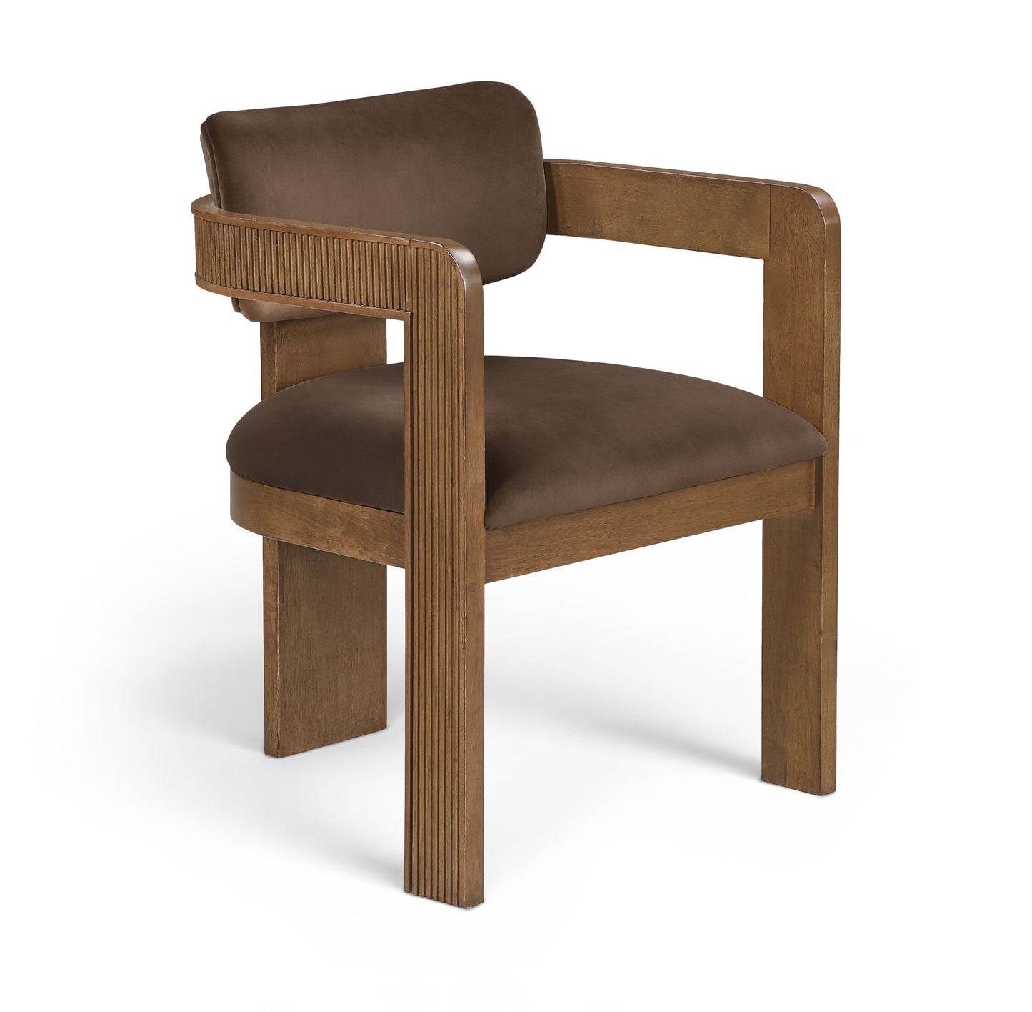 Sacha - Velvet Dining Chair With Brown Base (Set of 2)