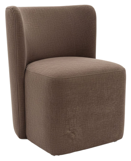 Bambun - Dining Chair With Wheels - Brown