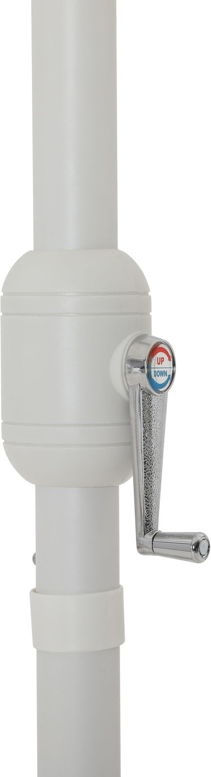 Amalfi - Aluminum Patio Umbrella - Light Brown Base / White Pole