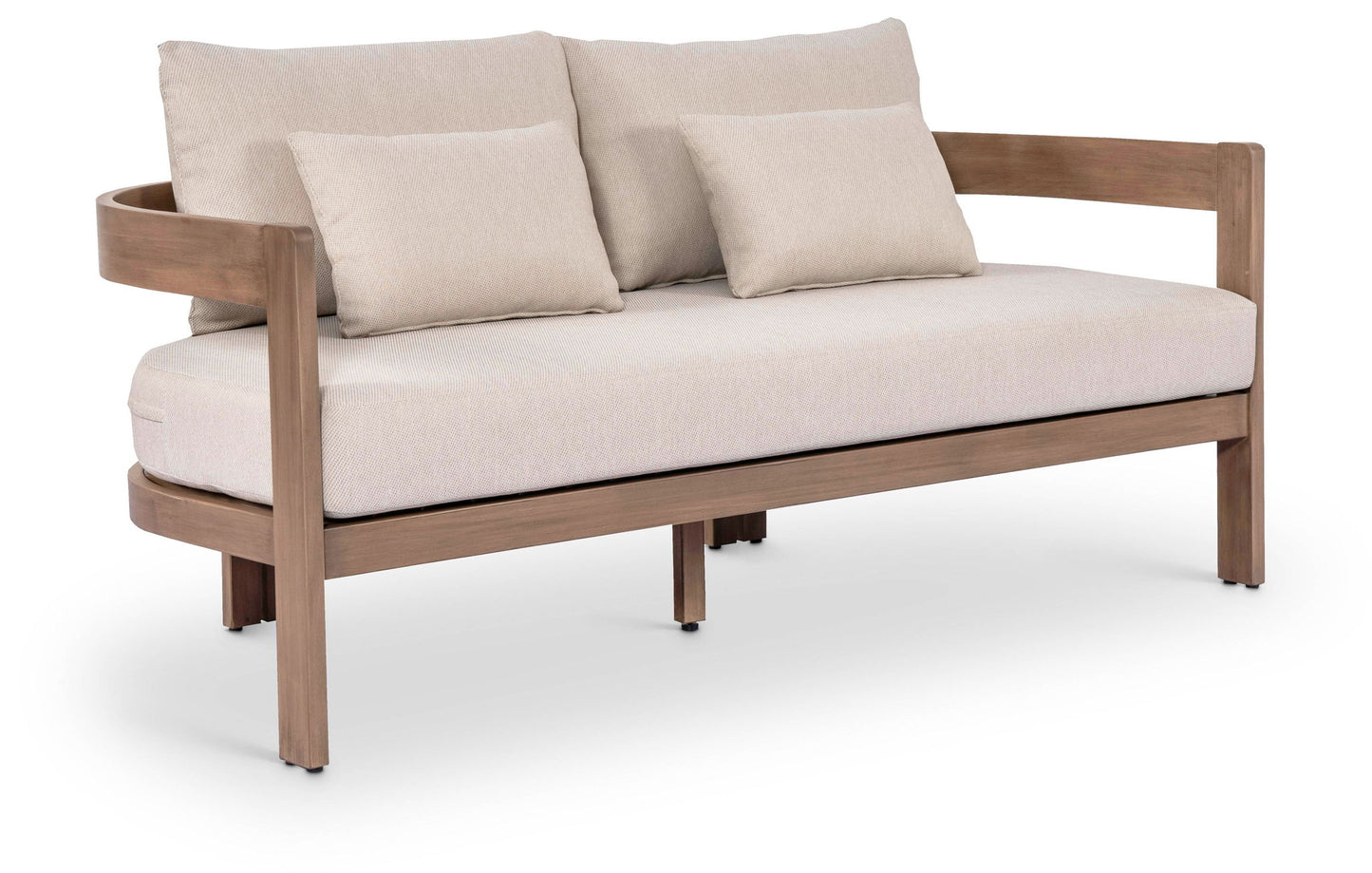 Newport - Water Resistant Fabric 65" Upholstered Outdoor Patio Loveseat