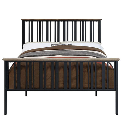 Zudora - Full Bed - Antique Oak & Black