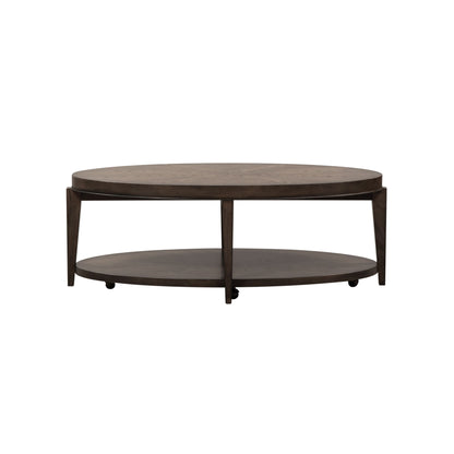 Penton - Oval Cocktail Table - Dark Brown