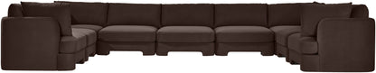 Hammond - Velvet Performance Fabric Upholstered 9 Piece Sectional