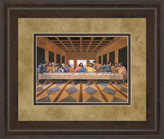 Last Supper (African American) - Framed Print Wall Art - Light Brown