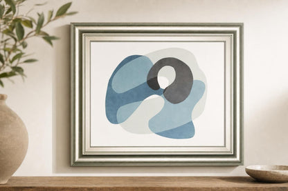 22x26 Homage to Eames II By Rob Delamater - Light Blue