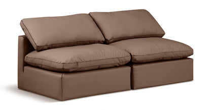 Indulge - Faux Leather 2 Seat Modular Armless Sofa