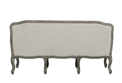 Tania - Sofa With 3 Pillows - Cream Linen & Gray
