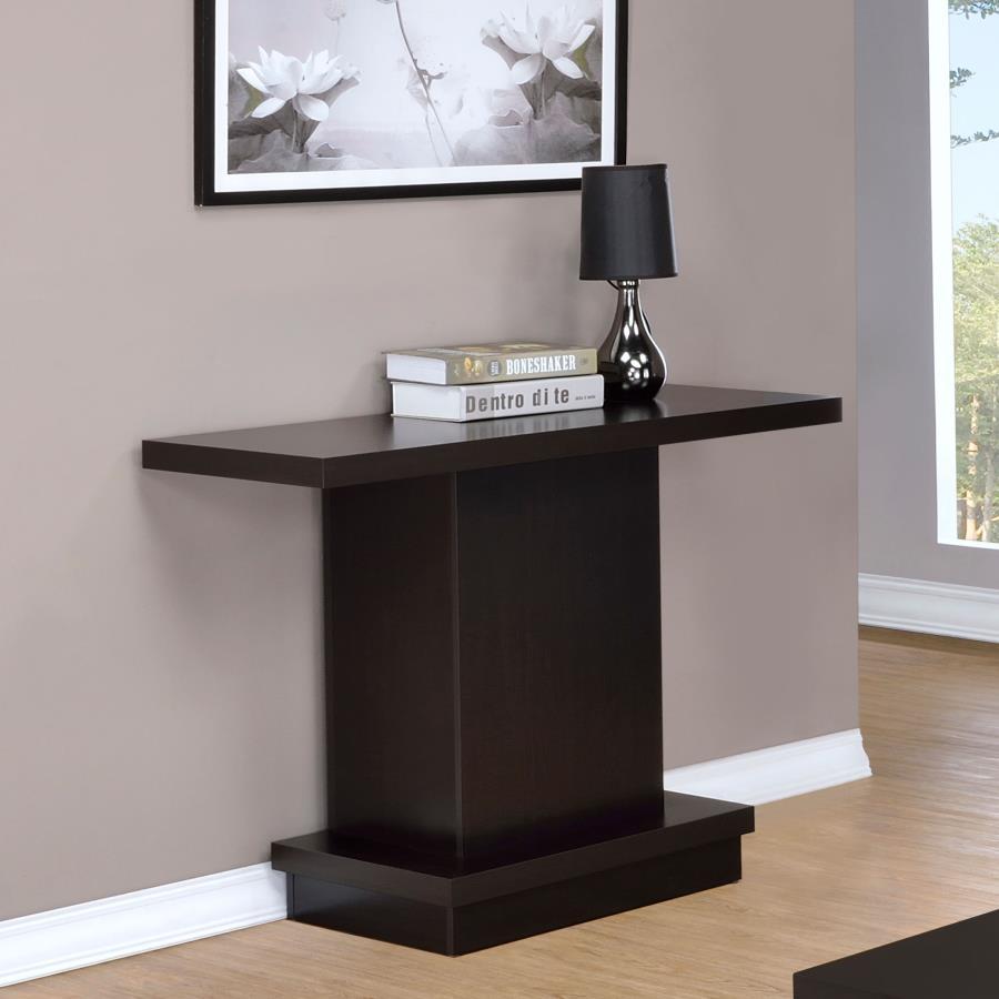 Reston - Pedestal Sofa Table - Cappuccino