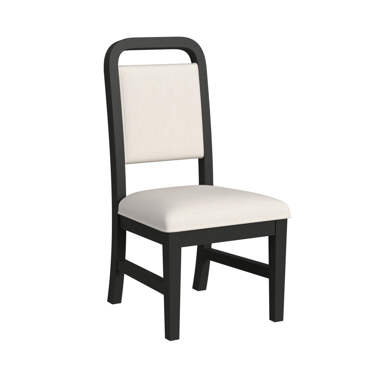 Ridgemont - Fabric Dining Side Chair (Set of 2) - White / Black With Grain