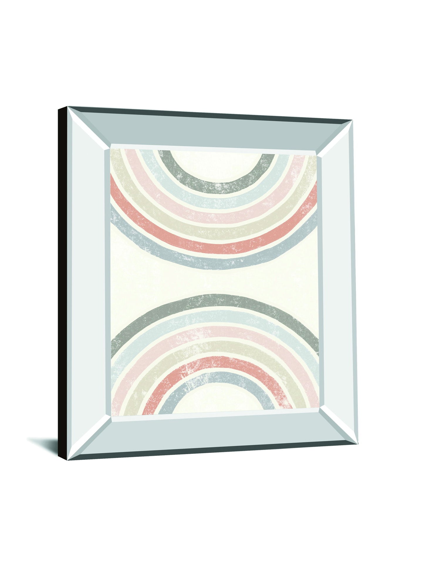 Over The Rainbow I By Moira Hershey - Mirror Framed Print Wall Art - White