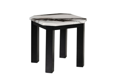 T06 - Coffee Table With End Table - Black / White