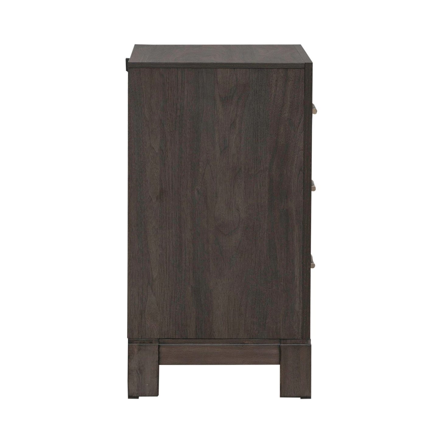 Modern Edge - Nightstand With Charging Station - Brown