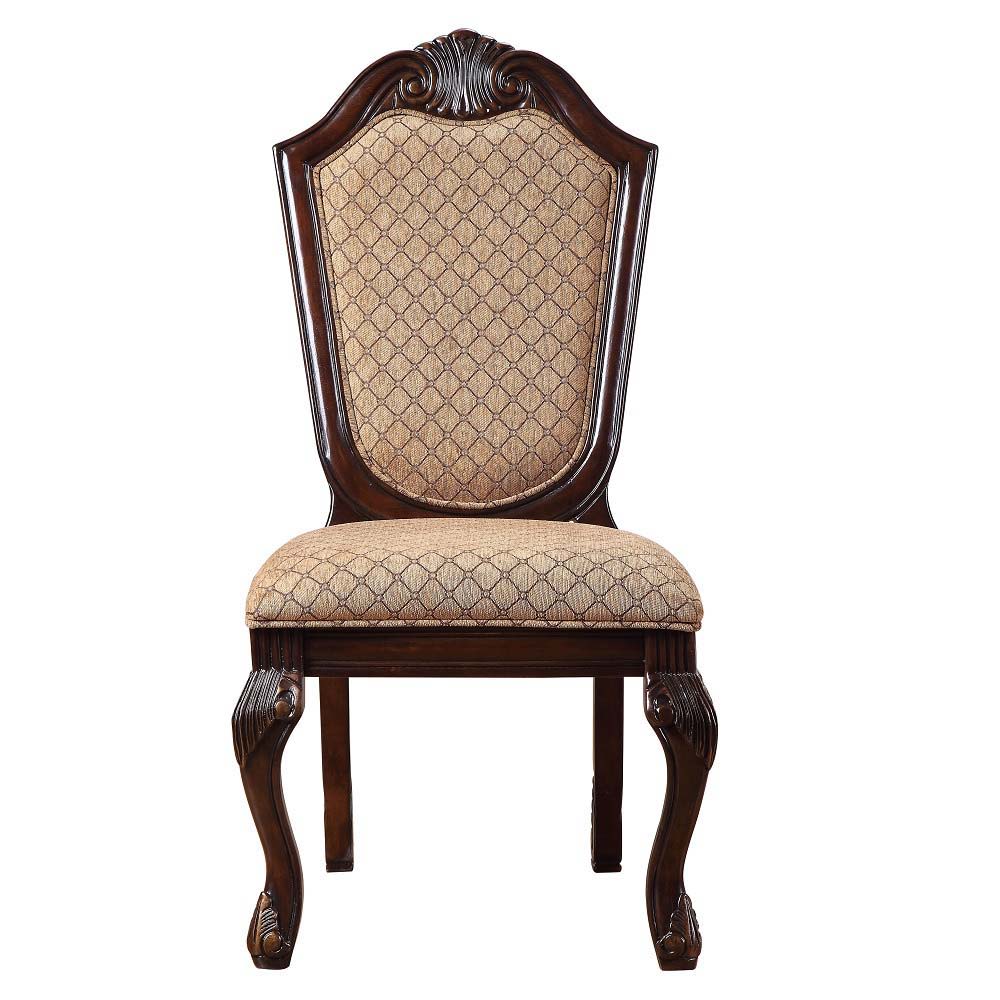 Chateau De Ville - Side Chair (Set of 2) - Fabric & Espresso Finish