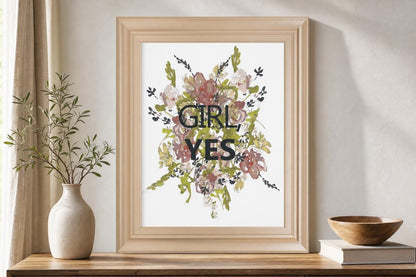 22x26 Empower Flowers II By Jennifer Goldberger - Beige
