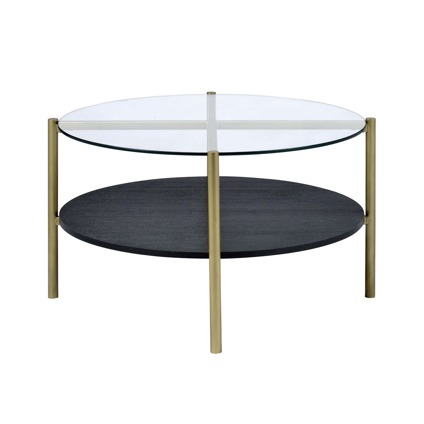 Dyson - Three Table Cocktail Set - Gold Metallic With Black Shelf