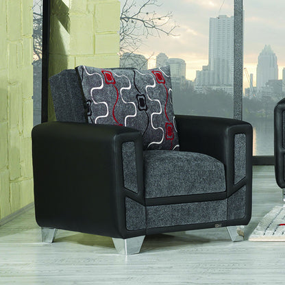 Ottomanson Mondo Modern - Upholstered Convertible Armchair With Storage