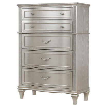 Evangeline - 6-Drawer Bedroom Chest - Silver Oak