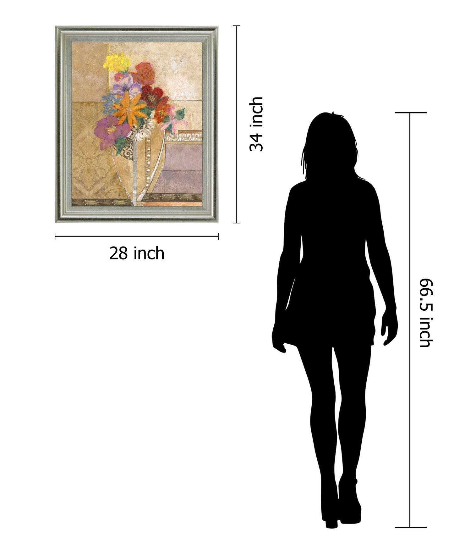 Opulent Blossom Mix - 28" x 34" Framed Wall Art