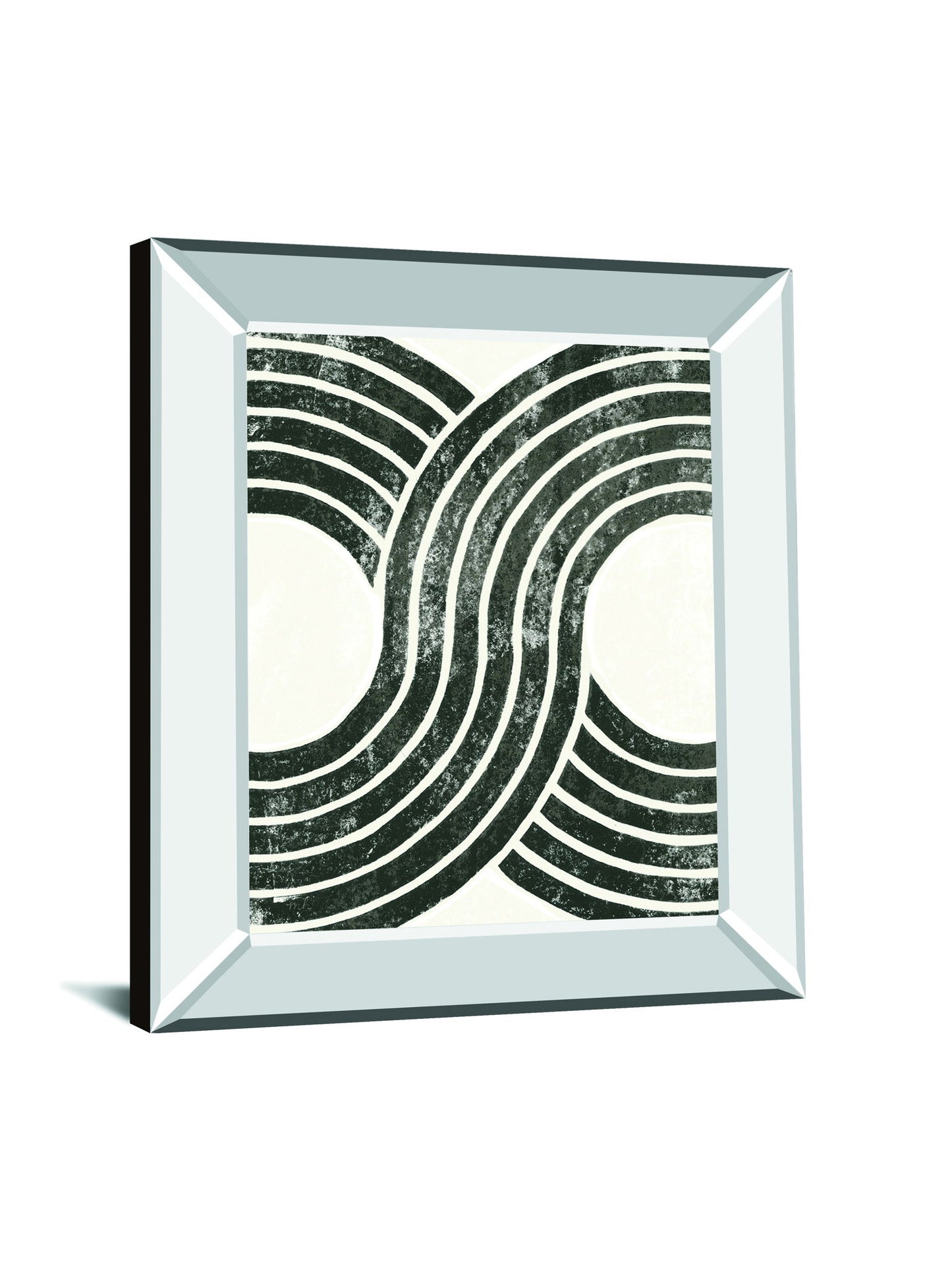 Over The Rainbow BW II By Moira Hershey - Mirror Framed Print Wall Art - Dark Gray