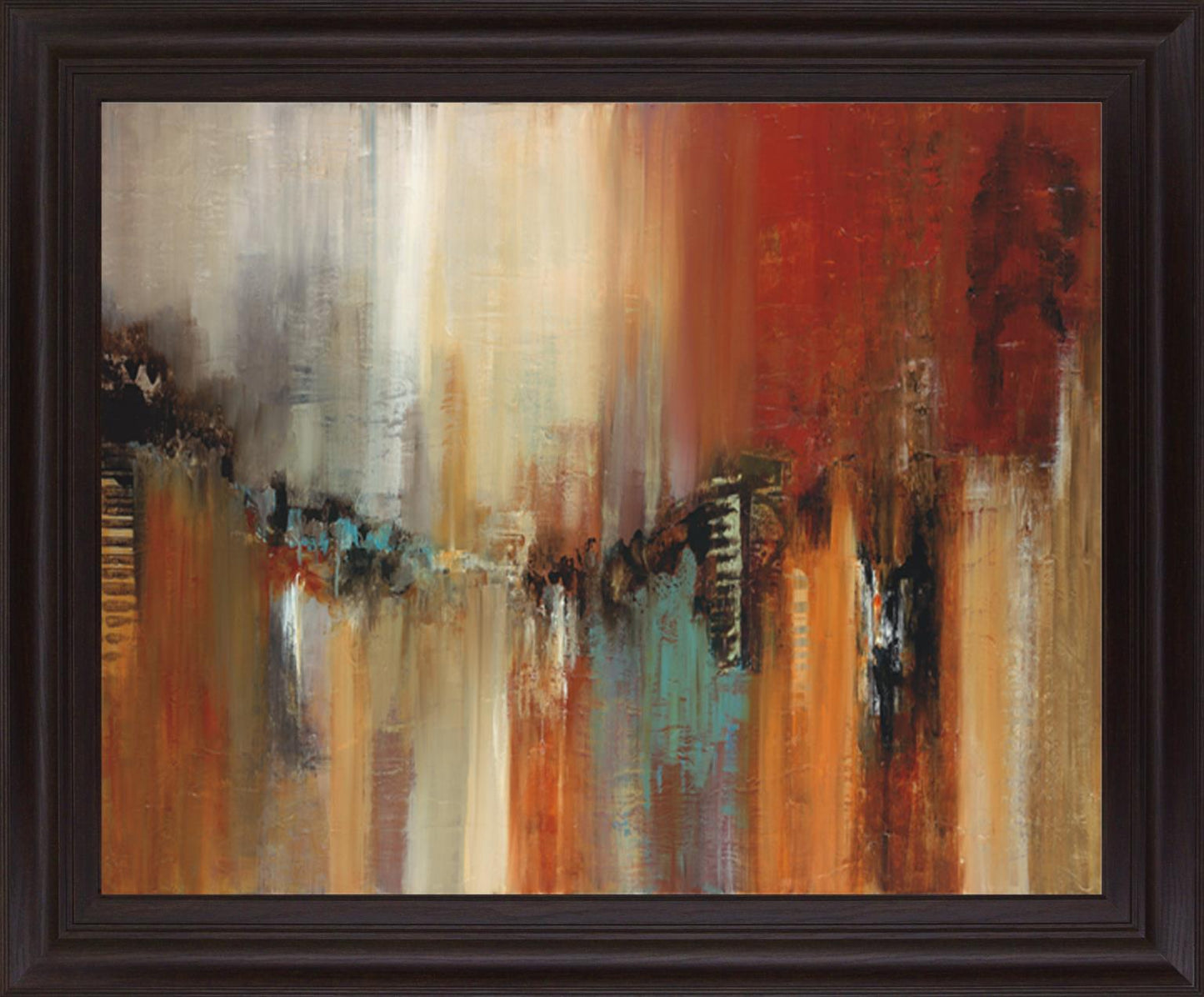 Fiery Skyline - 28" x 34" Framed Wall Art