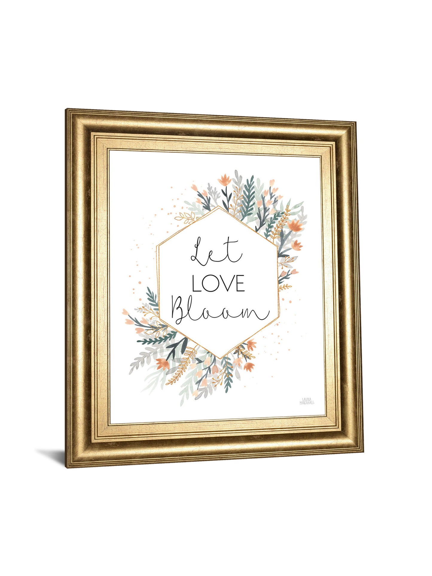 Spring Blooms VI By Laura Marshall - Framed Print Wall Art - White