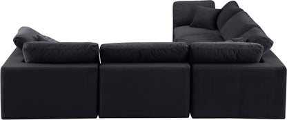 Comfy - 5 Piece Velvet Modular Corner Sectional