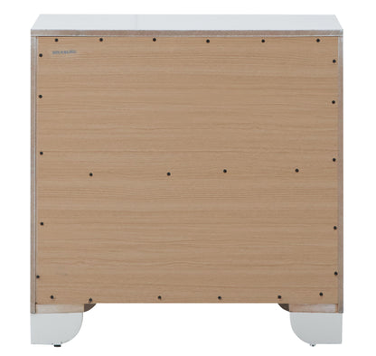 Hollywood Hills - Wooden Nightstand - Silver Champagne