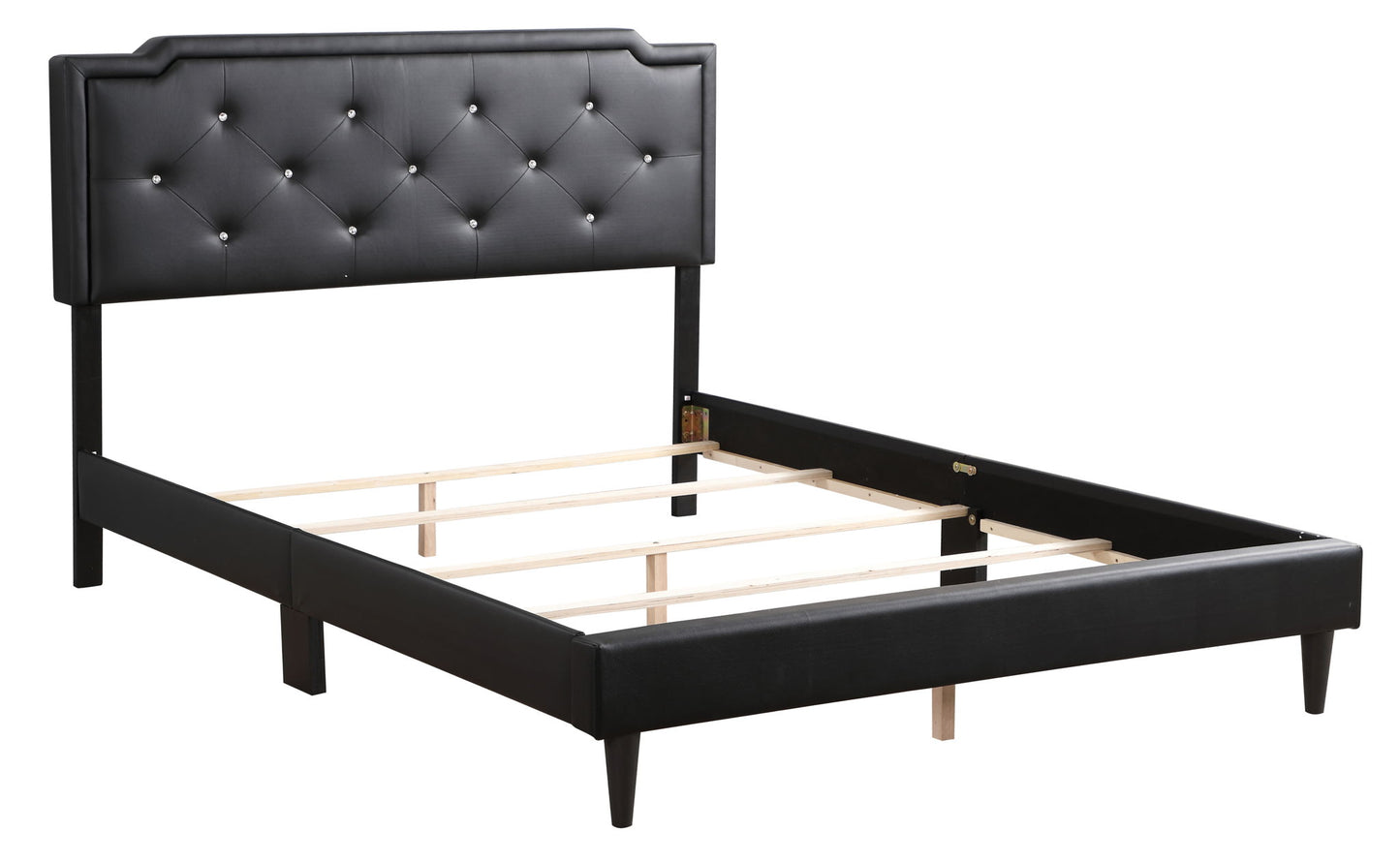 Glory Furniture - Deb - Faux Crystals Tufted Bed