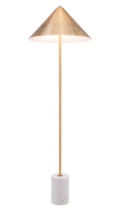 Bianca - Floor Lamp - Brass / White