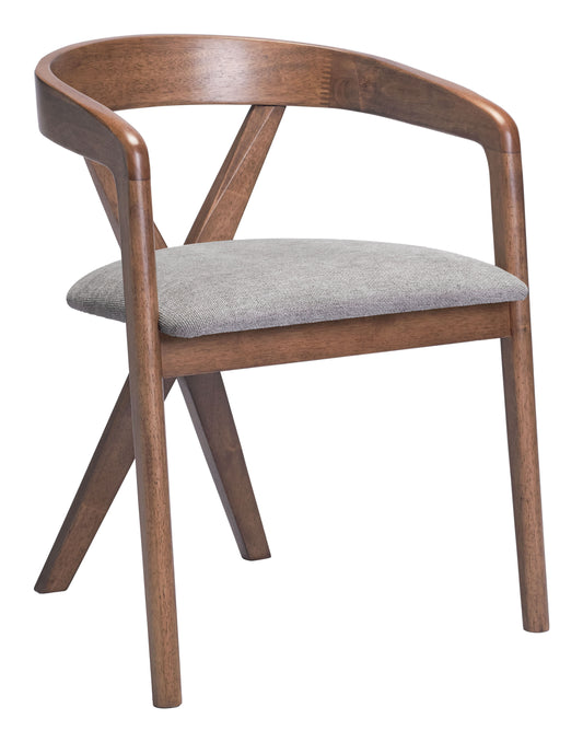 Cairo - Dining Chair - Dove Gray & Walnut