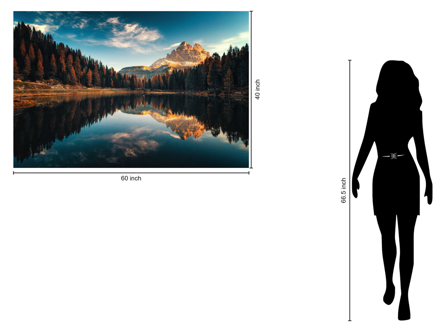 Tempered Glass With Foil - Mountain Reflection - Blue