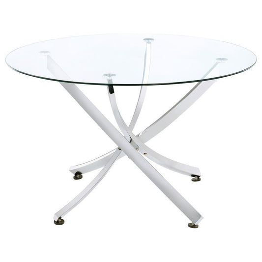 Beckham - Round Glass Top Dining Table