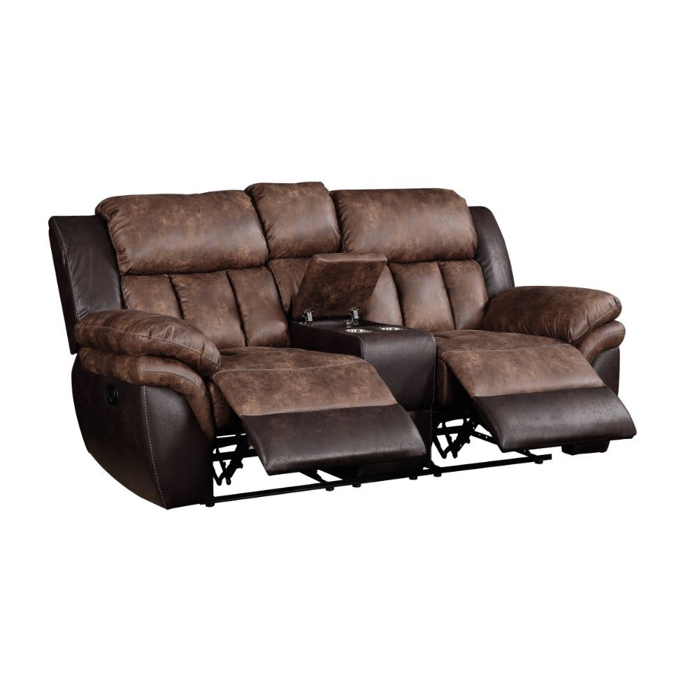 Jaylen - Loveseat - Toffee & Espresso Polished Microfiber