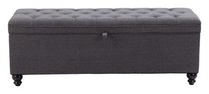Halifax - Storage Bench - Gravel Gray