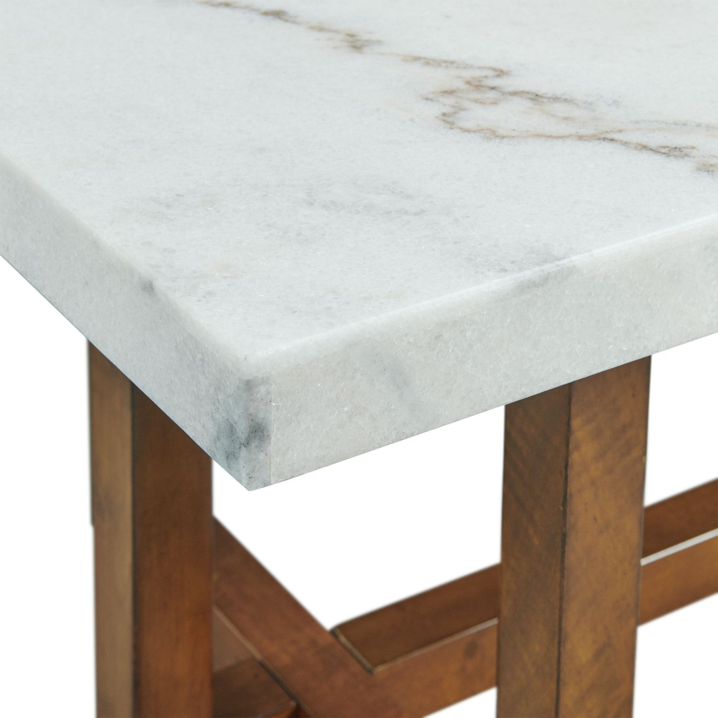 Morris - 2 Piece Occasional Marble Table Set - White