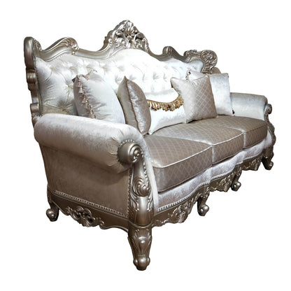 Emily - Sofa And Loveseat - Silver