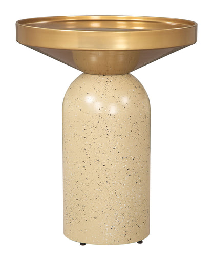 Cendre - Side Table - Gold / Beige