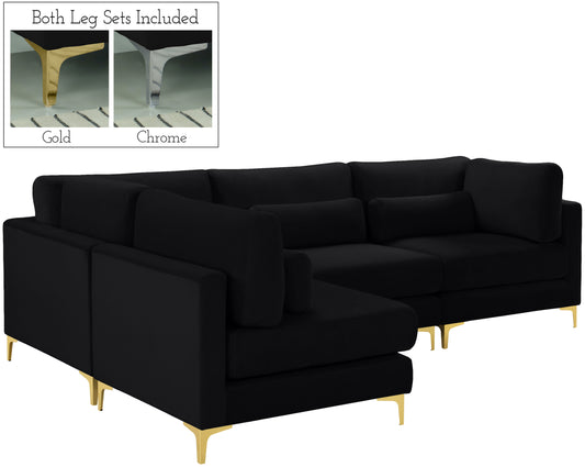 Julia - Modular Sectional 4 Piece - Black