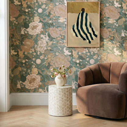 Lorna - Capiz Shell Motif Stool - Pearl Petal