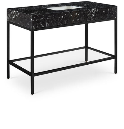 Marmo - Engineered Marble Bathroom Vanity With Black Base