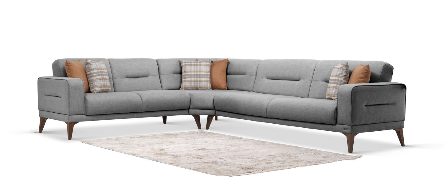 Ottomanson Vegas - Wedge Sectional - Gray