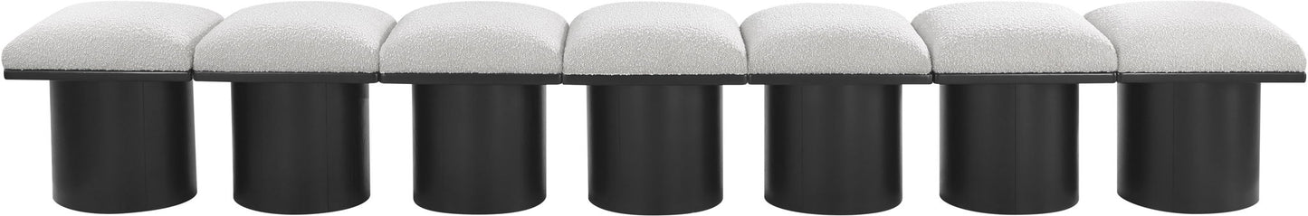 Pavilion - 7 Piece Modular Bench With Black Base