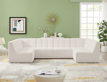 Relax - Modular Sectional 6 Piece - Cream