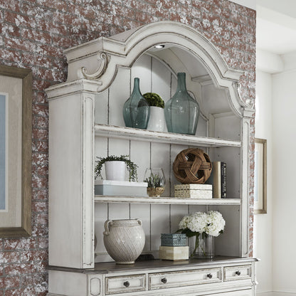 Magnolia Manor - Credenza Hutch - White