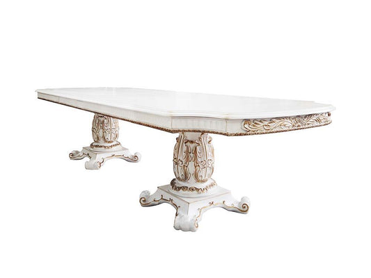 Vendom - Dining Table - Antique Pearl Finish - 30"