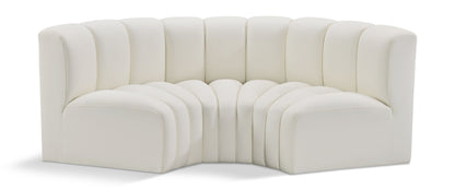 Arc - Faux Leather 3 Piece Modular U-Shaped Sofa