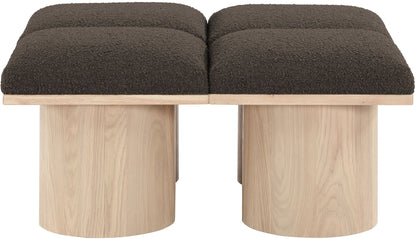 Pavilion - 4 Piece Modular Bench With Natural Base