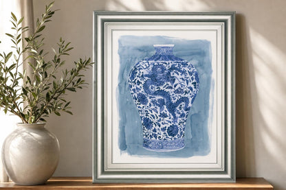 22x26 Ming Vase II By Melissa Wang - Blue
