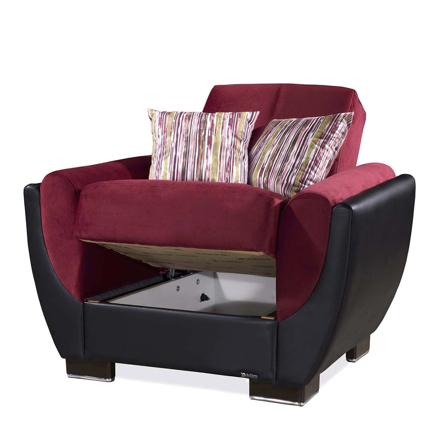 Ottomanson Armada Air - Upholstered Convertible Armchair With Storage - Microfiber