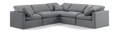 Indulge - Velvet 5 Piece Modular Corner Sectional